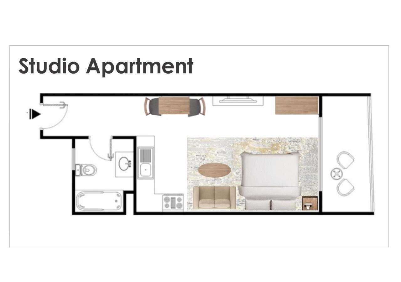 דובאי Full Sea View With Balcony - Studio Apartment - 10 Min To Jbr - מראה חיצוני תמונה